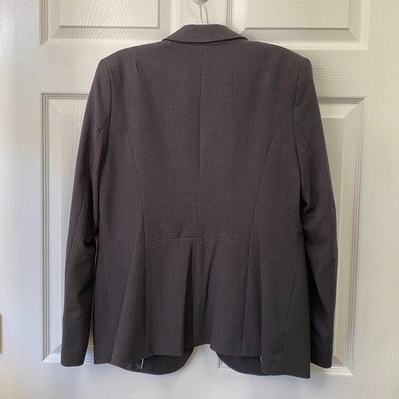 Liz Claiborne Career One Button Classic Blazer Gray Size 10 - Picture 2 of 6